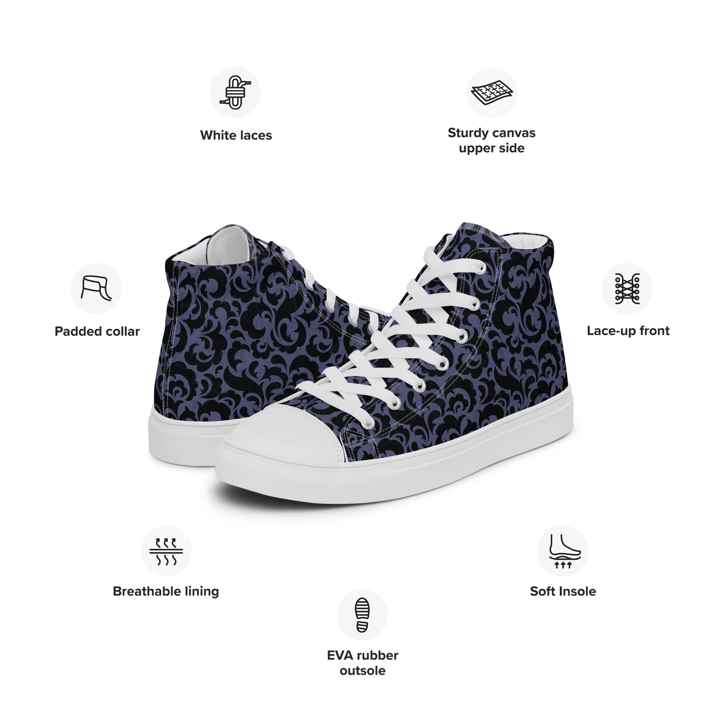 Lavender Bloom - Men's High Tops