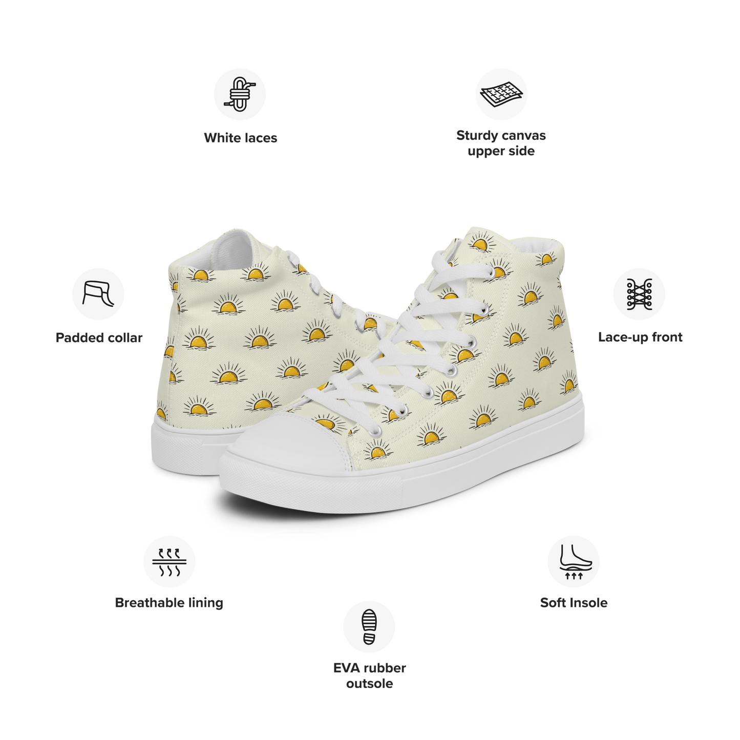Sunny Side Up - Men’s High Tops