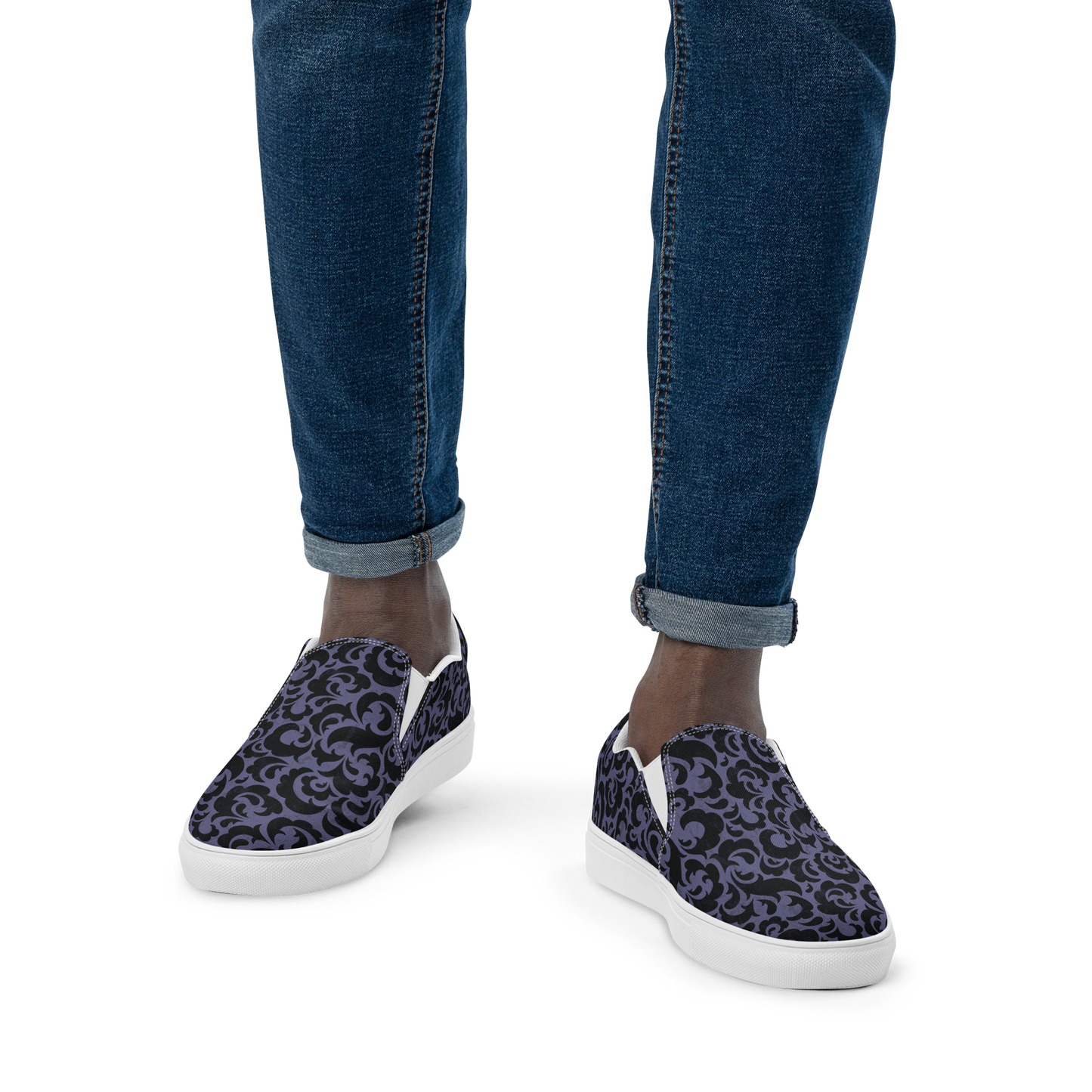 Lavender Bloom - Men’s Slip Ons